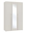 Interiax Kledingkast 'Skagen' 3 Deuren en een Spiegel | Beige | 210x135x52 cm miniatuur