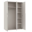 Interiax Kledingkast 'Skagen' 3 Deuren en een Spiegel | Beige | 210x135x52 cm miniatuur