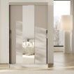 Interiax Kledingkast 'Livorno' 2 Schuifdeuren Met Spiegel | Beige | 200x119,4x62 cm miniatuur