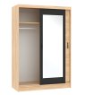 Interiax Kledingkast 'Arezzo' 2 Schuifdeuren Met Spiegel | Artisan Eik/Antraciet | 205,5x139x61 cm miniatuur