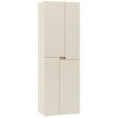 Interiax Opbergkast 'Parma' 4 Deuren | Beige | 184x60x41,6 cm miniatuur