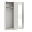 Interiax Kledingkast 'Vicenza' 2 Schuifdeuren Met Spiegel | Beige | 218,5x150,4x60,2 cm miniatuur