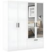 Interiax Kledingkast 'Siena' 4 Deuren, 1 Lade En 2 Spiegels | Wit | 210x180,4x54 cm miniatuur