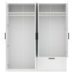 Interiax Kledingkast 'Siena' 4 Deuren, 1 Lade En 2 Spiegels | Wit | 210x180,4x54 cm miniatuur