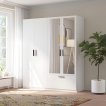 Interiax Kledingkast 'Siena' 4 Deuren, 1 Lade En 2 Spiegels | Wit | 210x180,4x54 cm miniatuur
