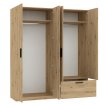 Interiax Wardrobe 'Siena' 4 Doors, 1 Drawer and 2 Mirrors | Artisan Oak | 210x180.4x54 cm thumbnail