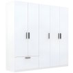Interiax Kledingkast 'Siena' 5 Deuren En 1 Lade | Wit | 210x225x54 cm miniatuur
