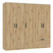 Interiax Wardrobe 'Siena' 5 Doors and 1 Drawer | Artisan Oak | 210x225x54 cm thumbnail