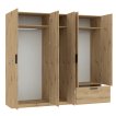 Interiax Wardrobe 'Siena' 5 Doors and 1 Drawer | Artisan Oak | 210x225x54 cm thumbnail