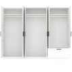 Interiax Kledingkast 'Siena' 6 Deuren En 1 Lade | Wit | 210x269,8x54 cm miniatuur