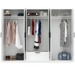 Interiax Kledingkast 'Siena' 6 Deuren En 1 Lade | Wit | 210x269,8x54 cm miniatuur