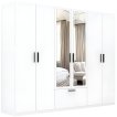 Interiax Kledingkast 'Siena' 6 Deuren, 1 Lade En 2 Spiegels | Wit | 210x269,8x54 cm miniatuur