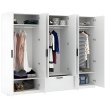 Interiax Kledingkast 'Siena' 6 Deuren, 1 Lade En 2 Spiegels | Wit | 210x269,8x54 cm miniatuur