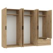 Interiax Wardrobe 'Siena' 6 Doors, 1 Drawer and 2 Mirrors | Artisan Oak | 210x269.8x54 cm thumbnail