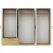 Interiax Kledingkast 'Lucca' 6 Deuren En 1 Lade | Wit/Artisan Eik | 210x269,8x54 cm miniatuur