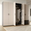 Interiax Kledingkast 'Lucca' 6 Deuren En 1 Lade | Antraciet/Cashmere | 210x269,8x54 cm miniatuur
