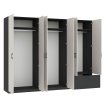 Interiax Kledingkast 'Lucca' 6 Deuren En 1 Lade | Antraciet/Cashmere | 210x269,8x54 cm miniatuur