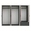 Interiax Kledingkast 'Lucca' 6 Deuren En 1 Lade | Antraciet/Cashmere | 210x269,8x54 cm miniatuur