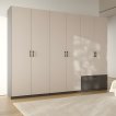 Interiax Kledingkast 'Lucca' 6 Deuren En 1 Lade | Antraciet/Cashmere | 210x269,8x54 cm miniatuur