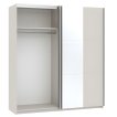 Interiax Kledingkast 'Bolzano' 2 Schuifdeuren Met Spiegel | Cashmere | 200x180x57,7 cm miniatuur