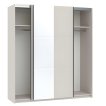 Interiax Kledingkast 'Bolzano' 2 Schuifdeuren Met Spiegel | Cashmere | 200x180x57,7 cm miniatuur