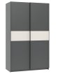 Interiax Kledingkast 'Bari' 2 Deuren | Antraciet/Cashmere | 204,5x122,4x60,3 cm miniatuur