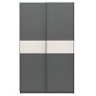 Interiax Kledingkast 'Bari' 2 Deuren | Antraciet/Cashmere | 204,5x122,4x60,3 cm miniatuur
