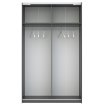 Interiax Kledingkast 'Bari' 2 Deuren | Antraciet/Cashmere | 204,5x122,4x60,3 cm miniatuur