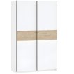 Interiax Kledingkast 'Bari' 2 Deuren | Wit/Artisan Eik | 204,5x122,4x60,3 cm miniatuur