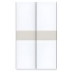 Interiax Kledingkast 'Bari' 2 Deuren | Wit/Cashmere | 204,5x122,4x60,3 cm miniatuur
