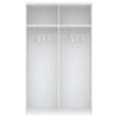 Interiax Kledingkast 'Bari' 2 Deuren | Wit/Cashmere | 204,5x122,4x60,3 cm miniatuur
