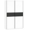 Interiax Kledingkast 'Bari' 2 Deuren | Wit/Antraciet | 204,5x122,4x60,3 cm miniatuur