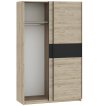 Interiax Kledingkast 'Bari' 2 Deuren | Artisan Eik/Antraciet | 204,5x122,4x60,3 cm miniatuur