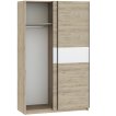 Interiax Kledingkast 'Bari' 2 Deuren | Artisan Eik/Wit | 204,5x122,4x60,3 cm miniatuur