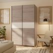 Interiax Kledingkast 'Bari' 2 Deuren | Artisan Eik/Wit | 204,5x122,4x60,3 cm miniatuur
