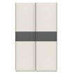 Interiax Kledingkast 'Bari' 2 Deuren | Cashmere/Antraciet | 204,5x122,4x60,3 cm miniatuur