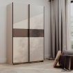 Interiax Kledingkast 'Bari' 2 Deuren | Cashmere/Antraciet | 204,5x122,4x60,3 cm miniatuur