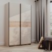 Interiax Kledingkast 'Bari' 2 Deuren | Cashmere/Artisan Eik | 204,5x122,4x60,3 cm miniatuur