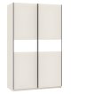 Interiax Kledingkast 'Bari' 2 Deuren | Cashmere/Wit | 204,5x122,4x60,3 cm miniatuur