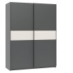 Interiax Kledingkast 'Bari' 2 Deuren | Antraciet/Cashmere | 204,5x150,6x60,3 cm miniatuur