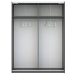 Interiax Kledingkast 'Bari' 2 Deuren | Antraciet/Cashmere | 204,5x150,6x60,3 cm miniatuur