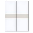 Interiax Kledingkast 'Bari' 2 Deuren | Wit/Cashmere | 204,5x150,6x60,3 cm miniatuur