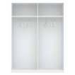 Interiax Kledingkast 'Bari' 2 Deuren | Wit/Cashmere | 204,5x150,6x60,3 cm miniatuur