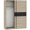 Interiax Kledingkast 'Bari' 2 Deuren | Artisan Eik/Antraciet | 204,5x150,6x60,3 cm miniatuur