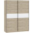 Interiax Kledingkast 'Bari' 2 Deuren | Artisan Eik/Wit | 204,5x150,6x60,3 cm miniatuur
