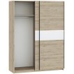 Interiax Kledingkast 'Bari' 2 Deuren | Artisan Eik/Wit | 204,5x150,6x60,3 cm miniatuur
