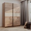 Interiax Kledingkast 'Bari' 2 Deuren | Artisan Eik/Cashmere | 204,5x150,6x60,3 cm miniatuur
