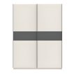 Interiax Kledingkast 'Bari' 2 Deuren | Cashmere/Antraciet | 204,5x150,6x60,3 cm miniatuur