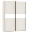 Interiax Kledingkast 'Bari' 2 Deuren | Cashmere/Wit | 204,5x150,6x60,3 cm miniatuur