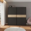 Interiax Kledingkast 'Bari' 2 Deuren | Antraciet/Artisan Eik | 204,5x200,2x60,3 cm miniatuur